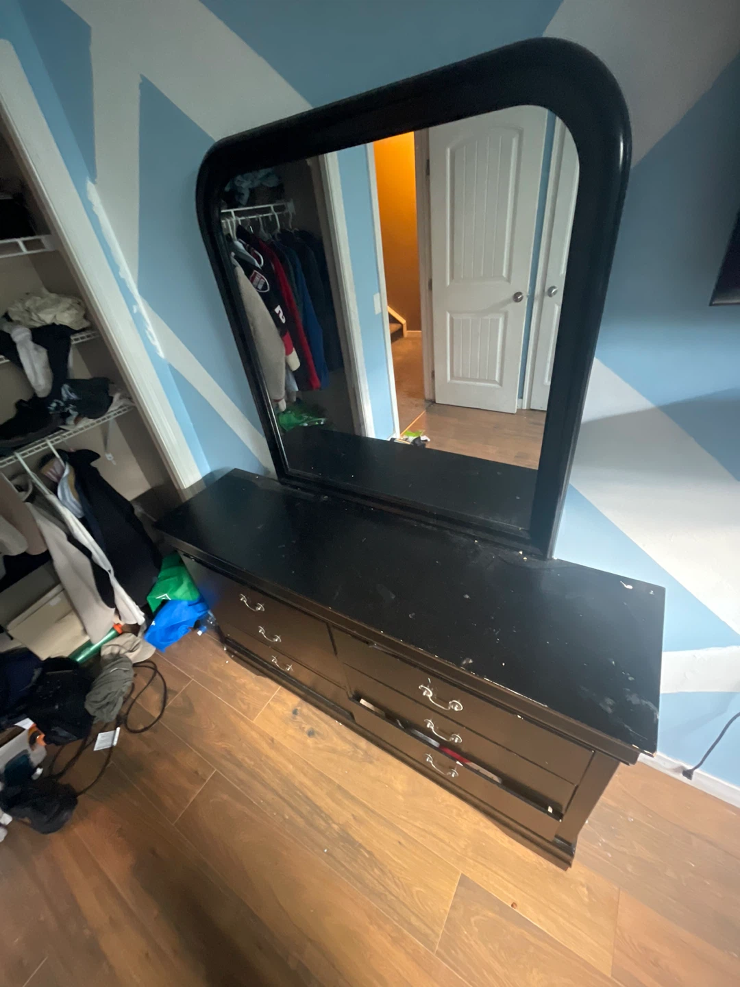 Black Dresser with Mirror - photo 4