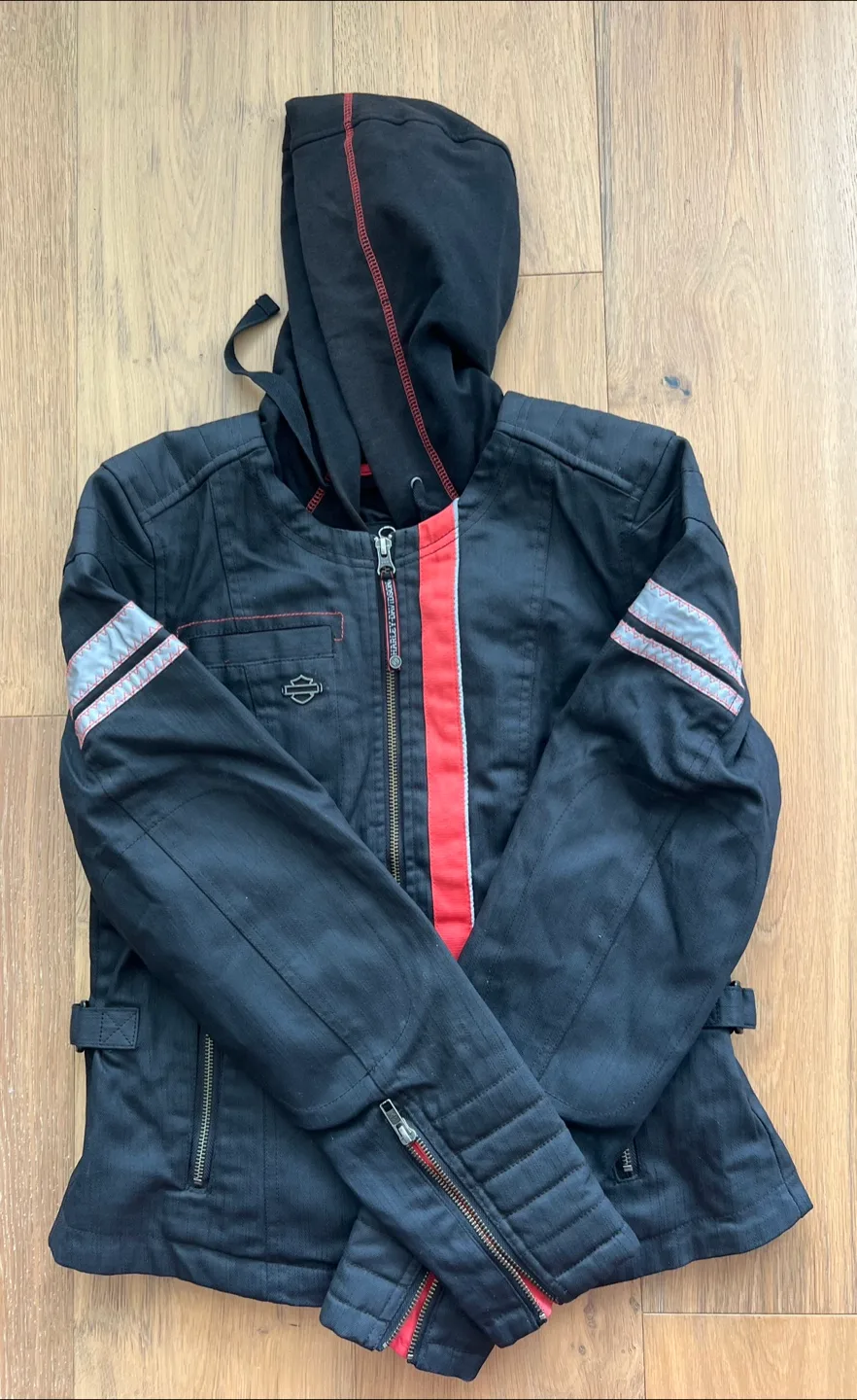 Harley Davidson Black Jacket with Hood image indicator(2)