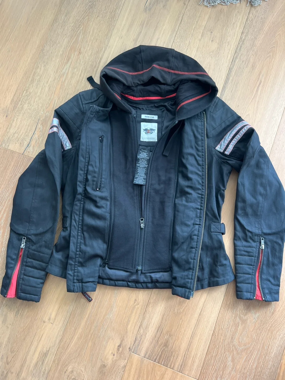 Harley Davidson Black Jacket with Hood image indicator(7)