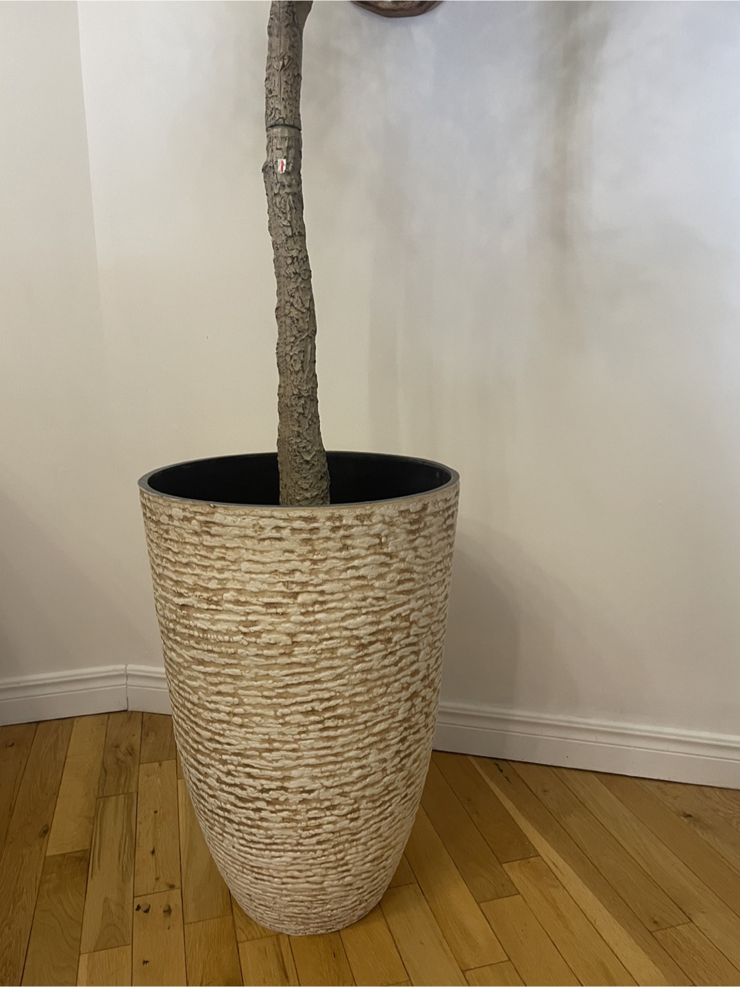 Large Decorative Beige Plant Pot - photo 2