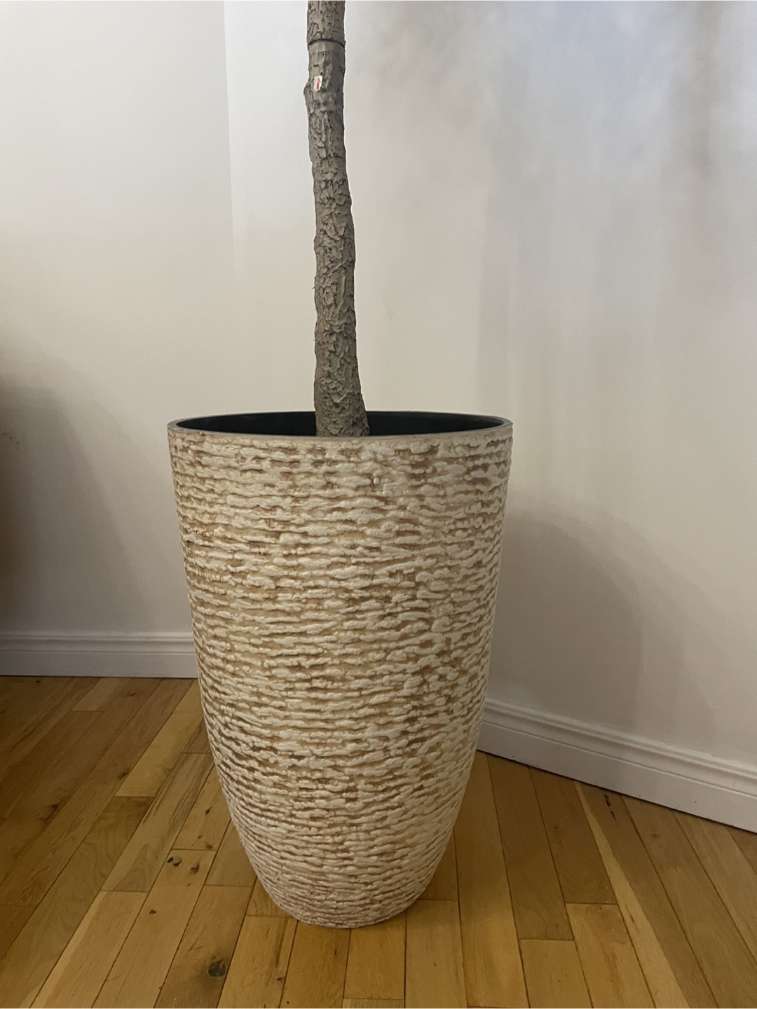 Large Decorative Beige Plant Pot