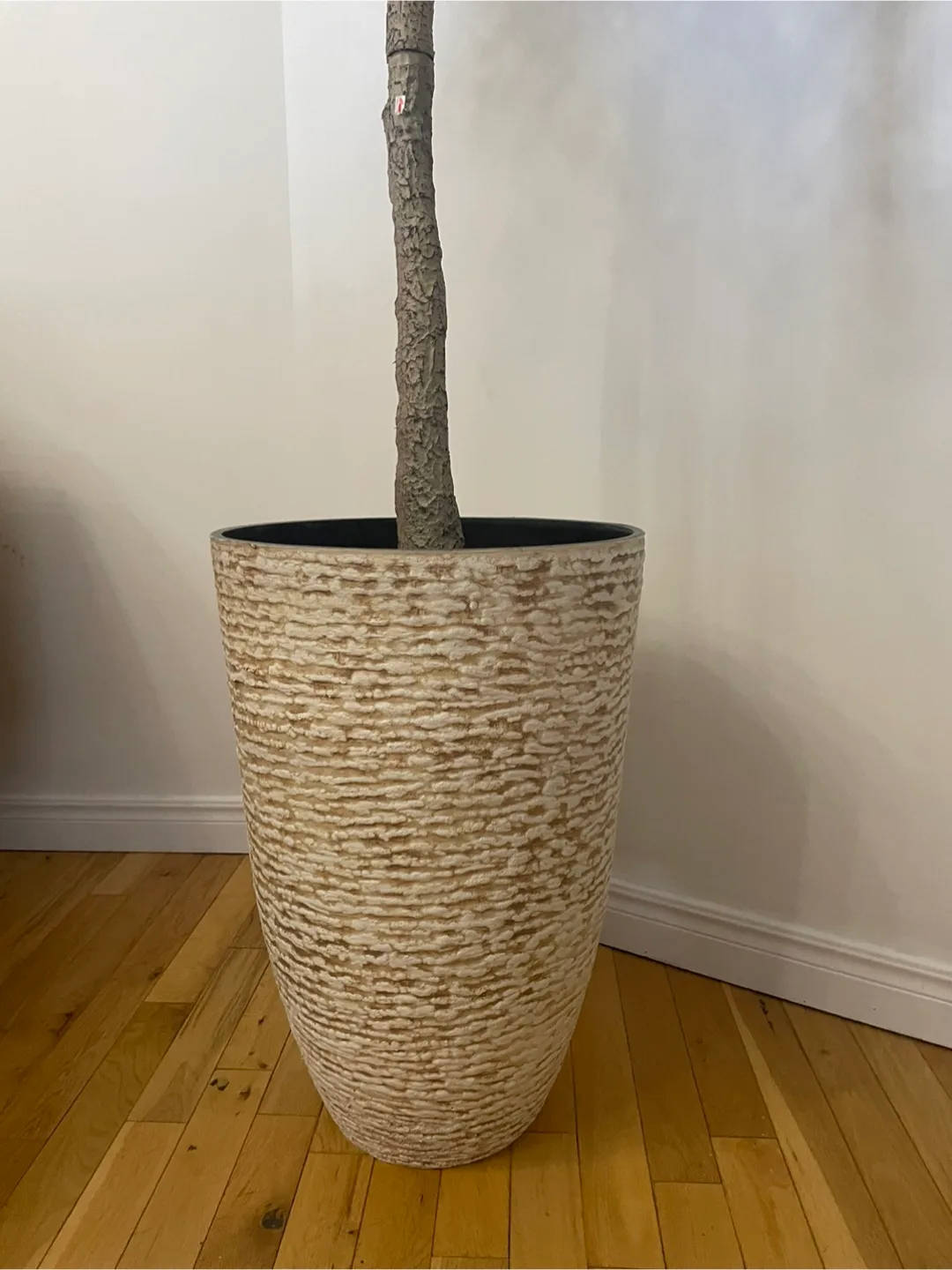 Large Decorative Beige Plant Pot thumbnail