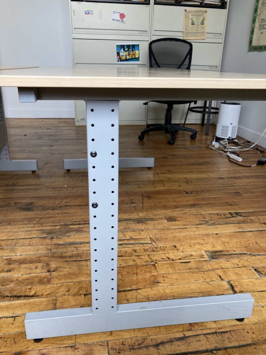 Large IKEA birch-top Office Desks - photo 2