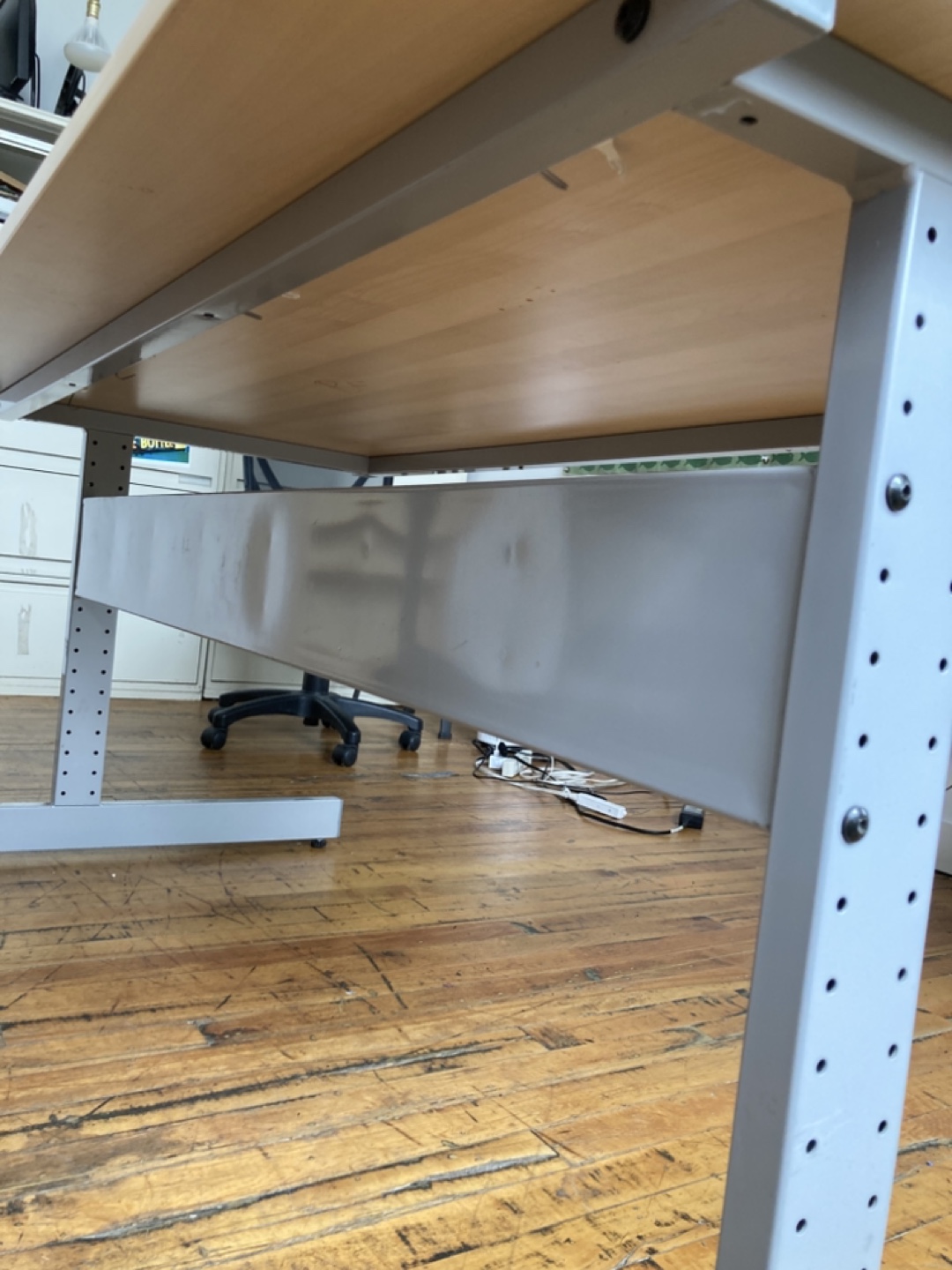 Large IKEA birch-top Office Desks - photo 3