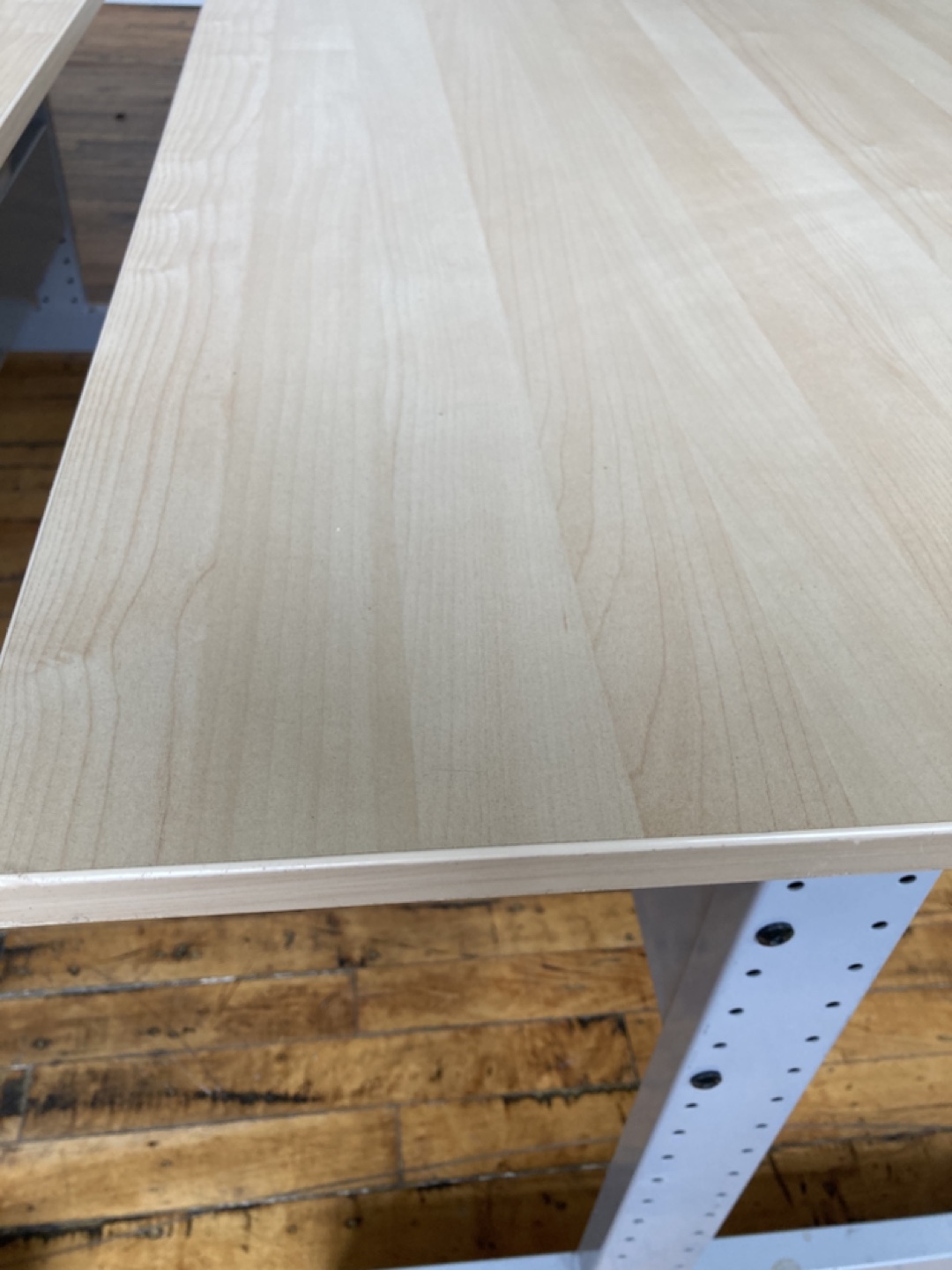 Large IKEA birch-top Office Desks - photo 4