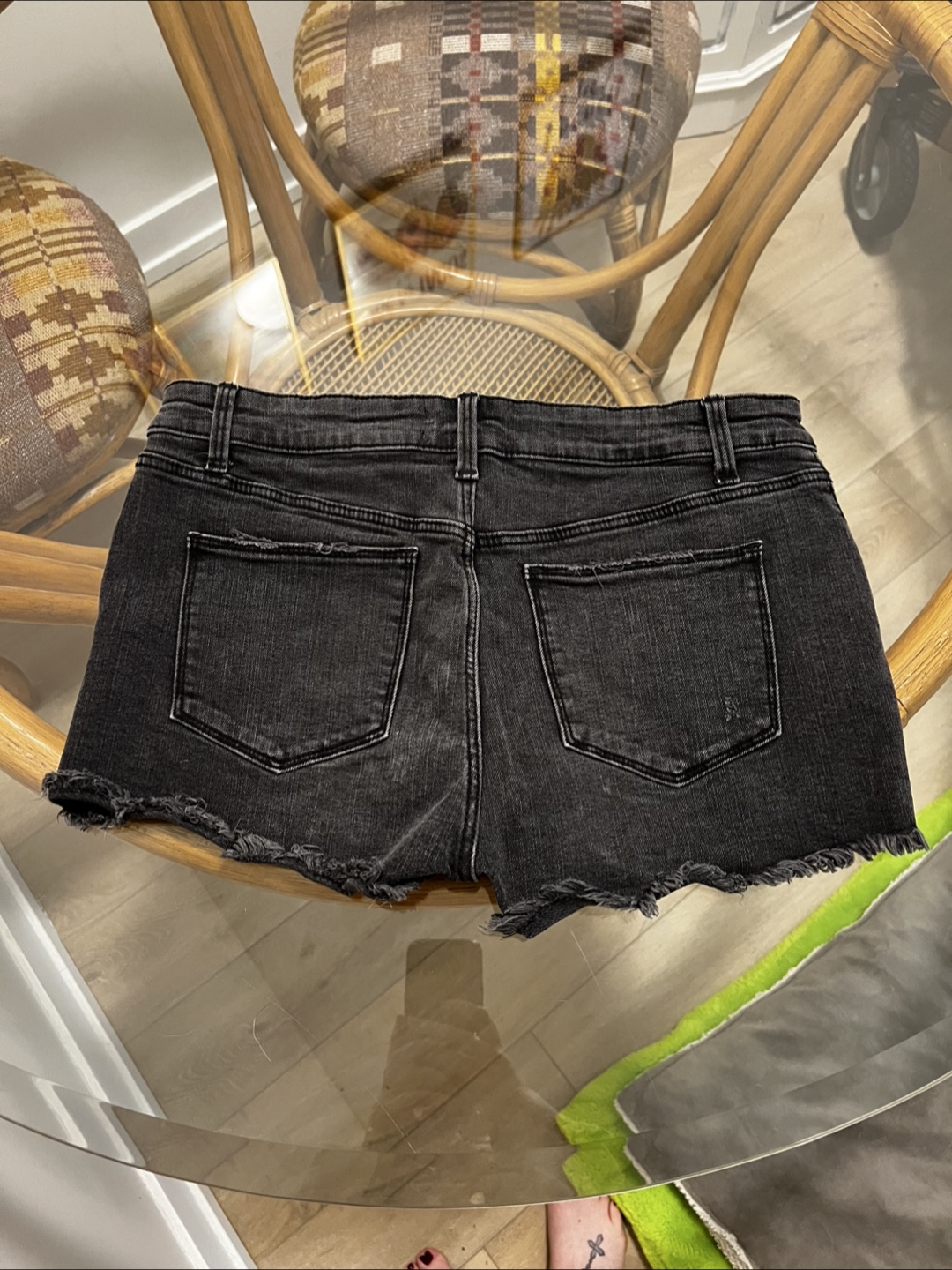 Zara Black Denim Shorts - Size 8 - photo 2