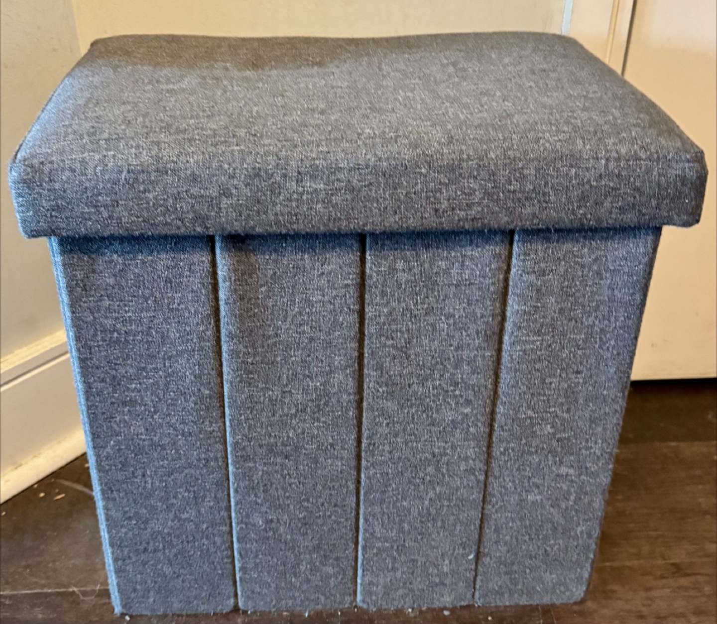 2 Storage Ottomans - Blue & Grey - photo 2