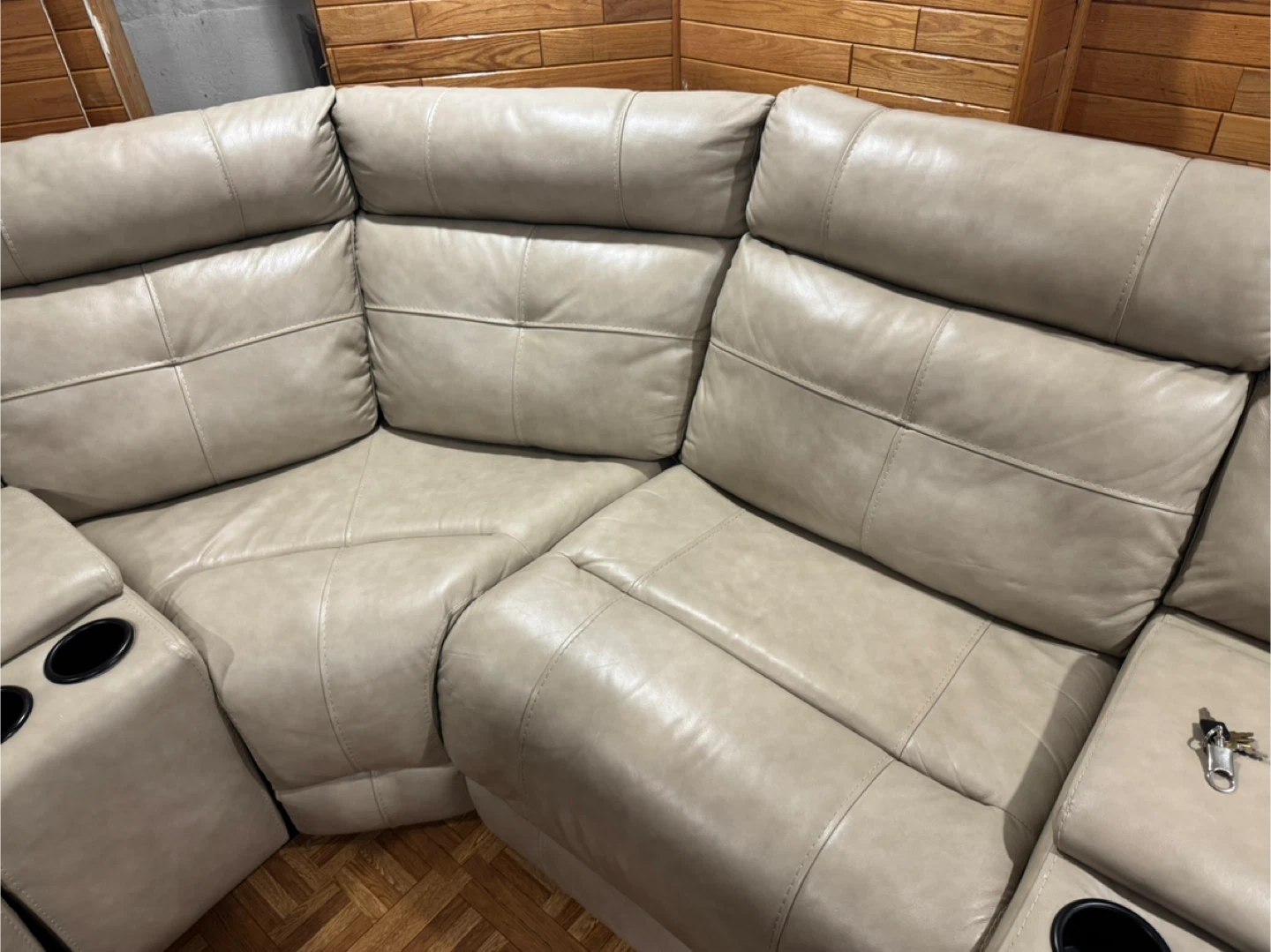 Leather Reclining Sectional Sofa - photo 5