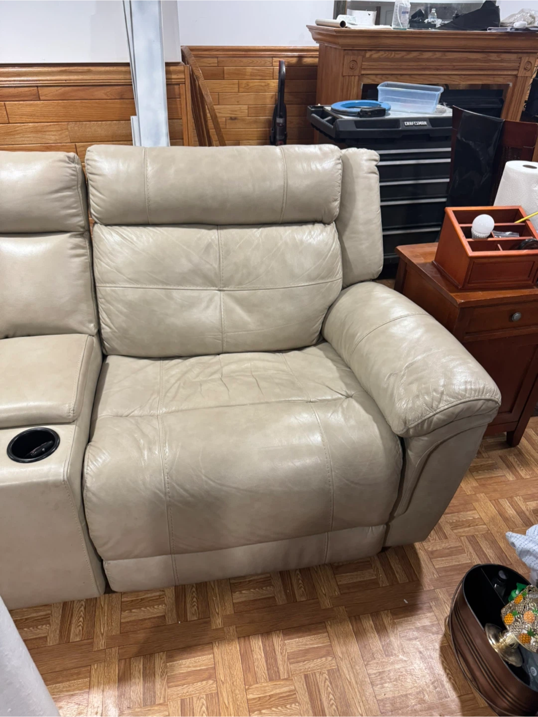 Leather Reclining Sectional Sofa - photo 2