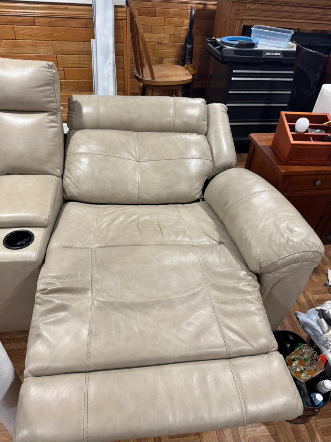 Leather Reclining Sectional Sofa - photo 3