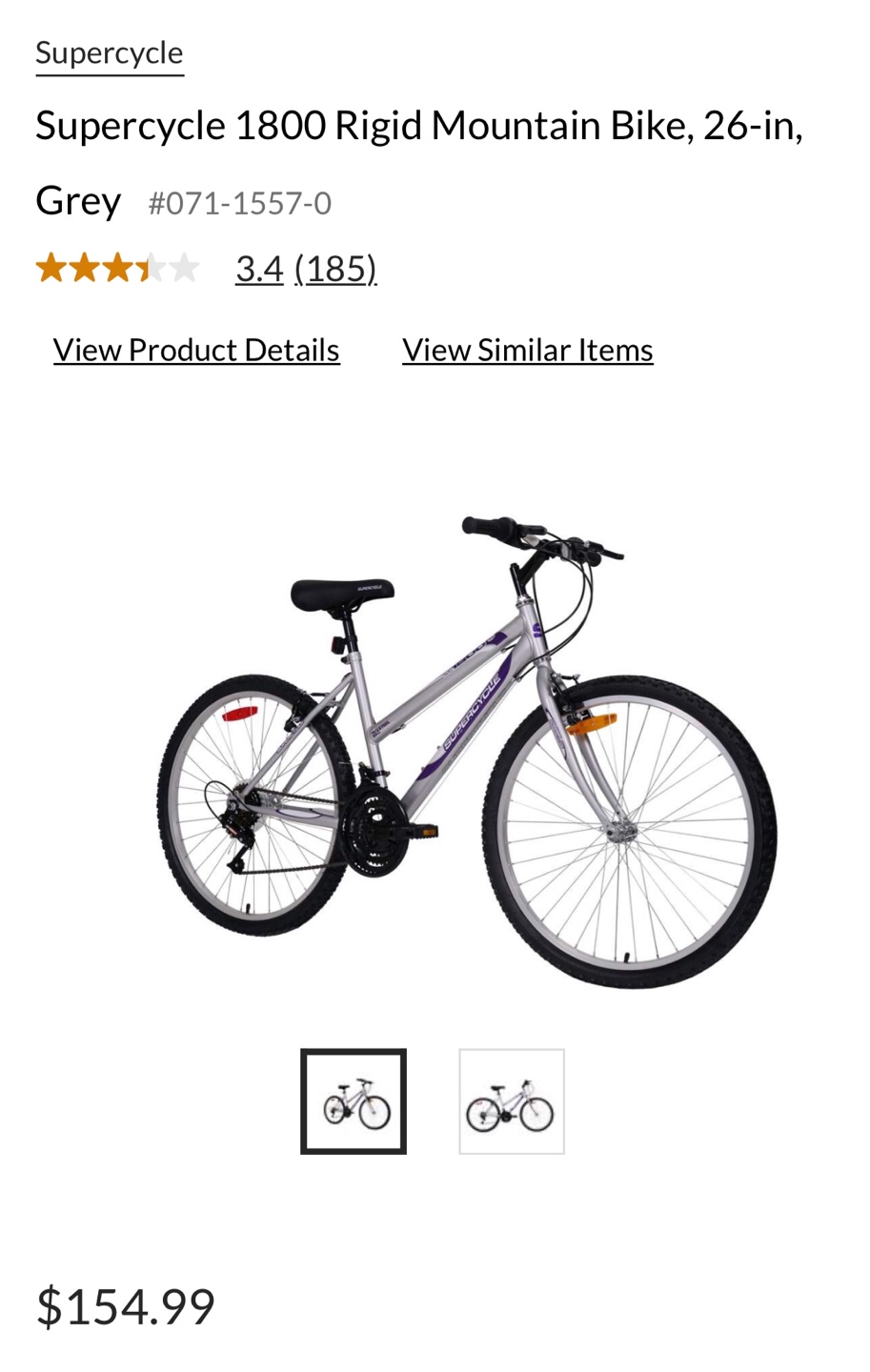Supercycle 1800 Rigid Mountain Bike, 26-in, Grey - photo 5