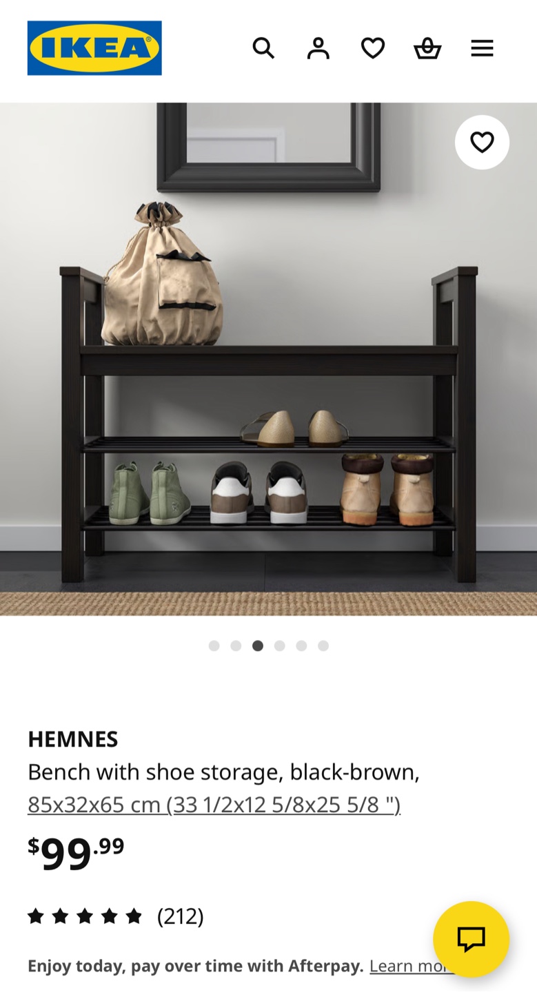 IKEA Hemnes Bench with Shoe Storage - Black-Brown - photo 2