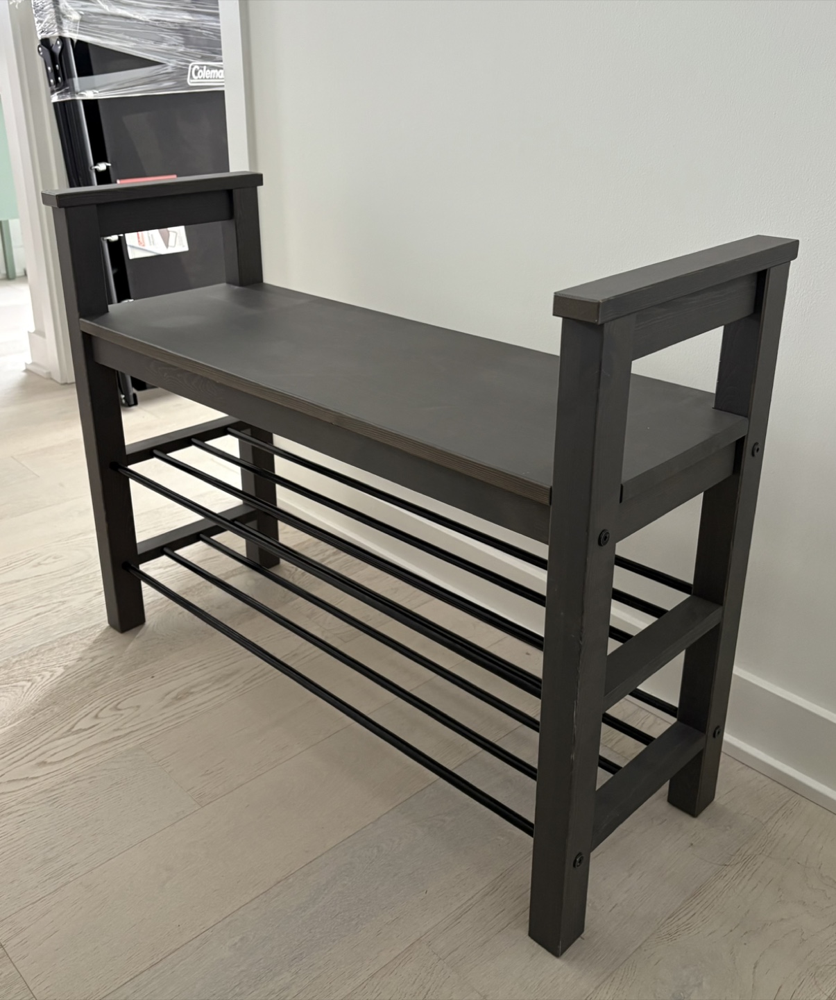 IKEA Hemnes Bench with Shoe Storage - Black-Brown - photo 3