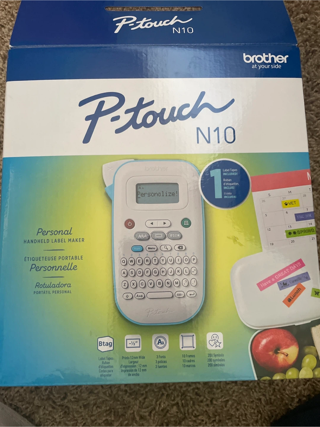 🥕Brother P-Touch N10 Personal Handheld Label Maker