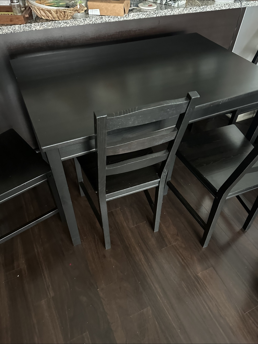 IKEA Dining Table and 4 Chairs - Black - photo 4