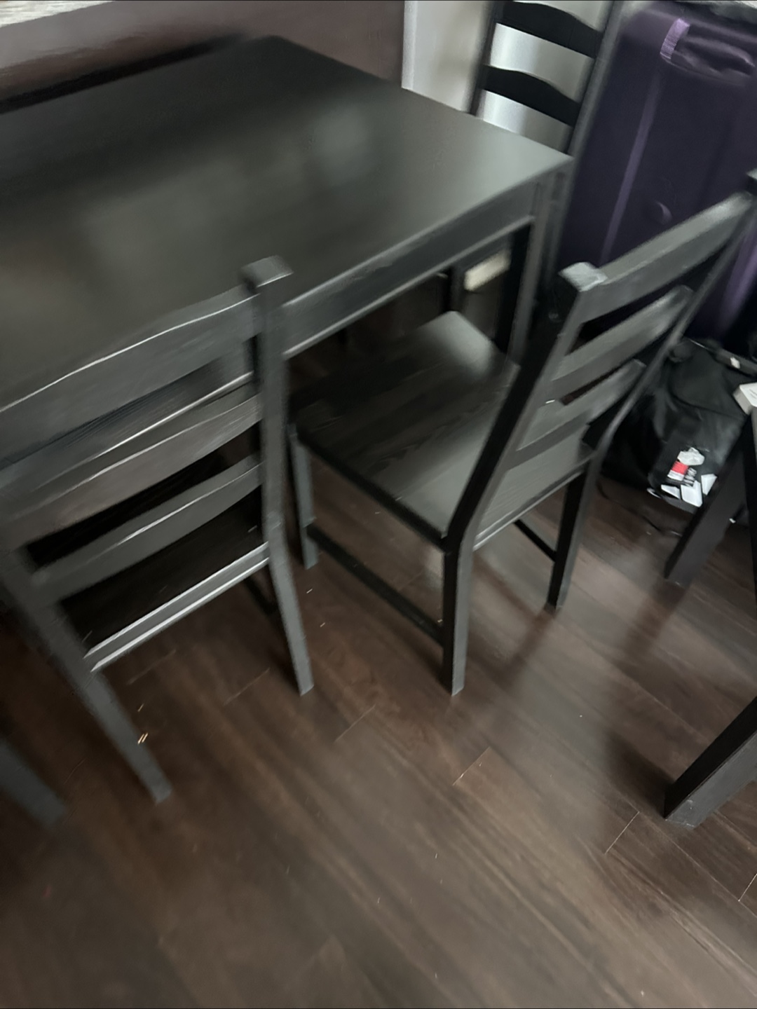IKEA Dining Table and 4 Chairs - Black - photo 3