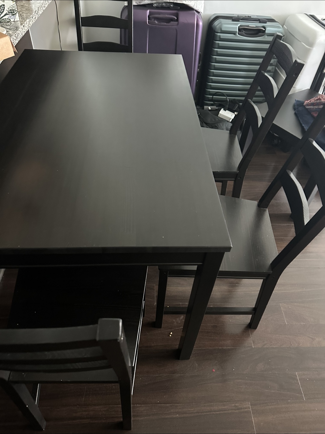 IKEA Dining Table and 4 Chairs - Black