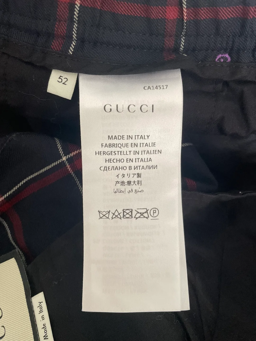Brand new Gucci Plaid Pattern joggers Pants image indicator(7)
