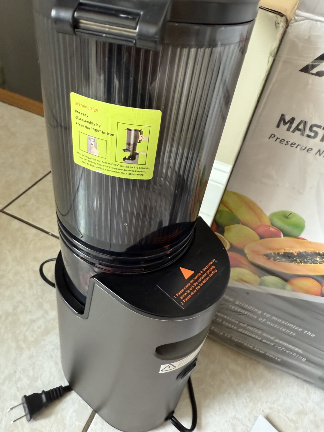 LQZ Cold Press Masticating Juicer - Black - photo 3