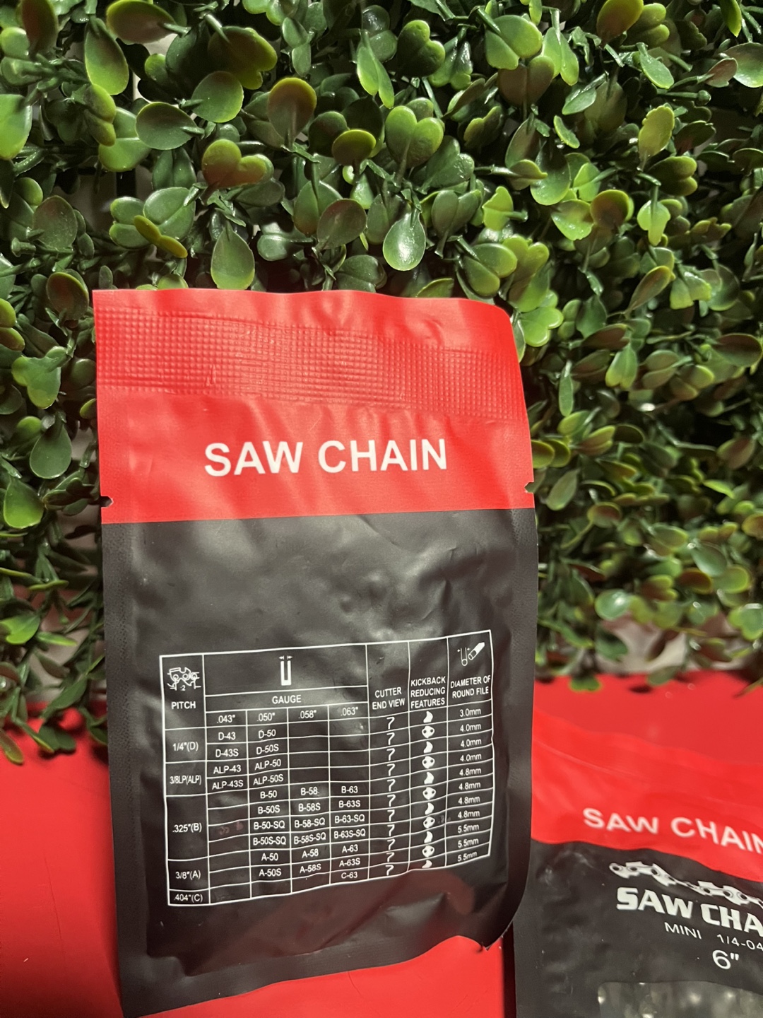 3 Packs 6 Inch Mini Chainsaw Chain mini 1/3-043 - photo 4