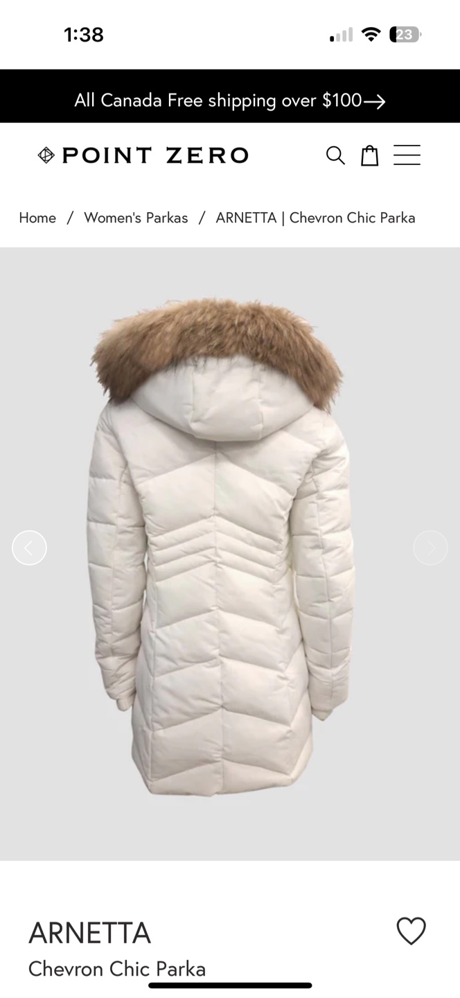Point Zero Arnetta Chevron Chic Parka - Size M - photo 3