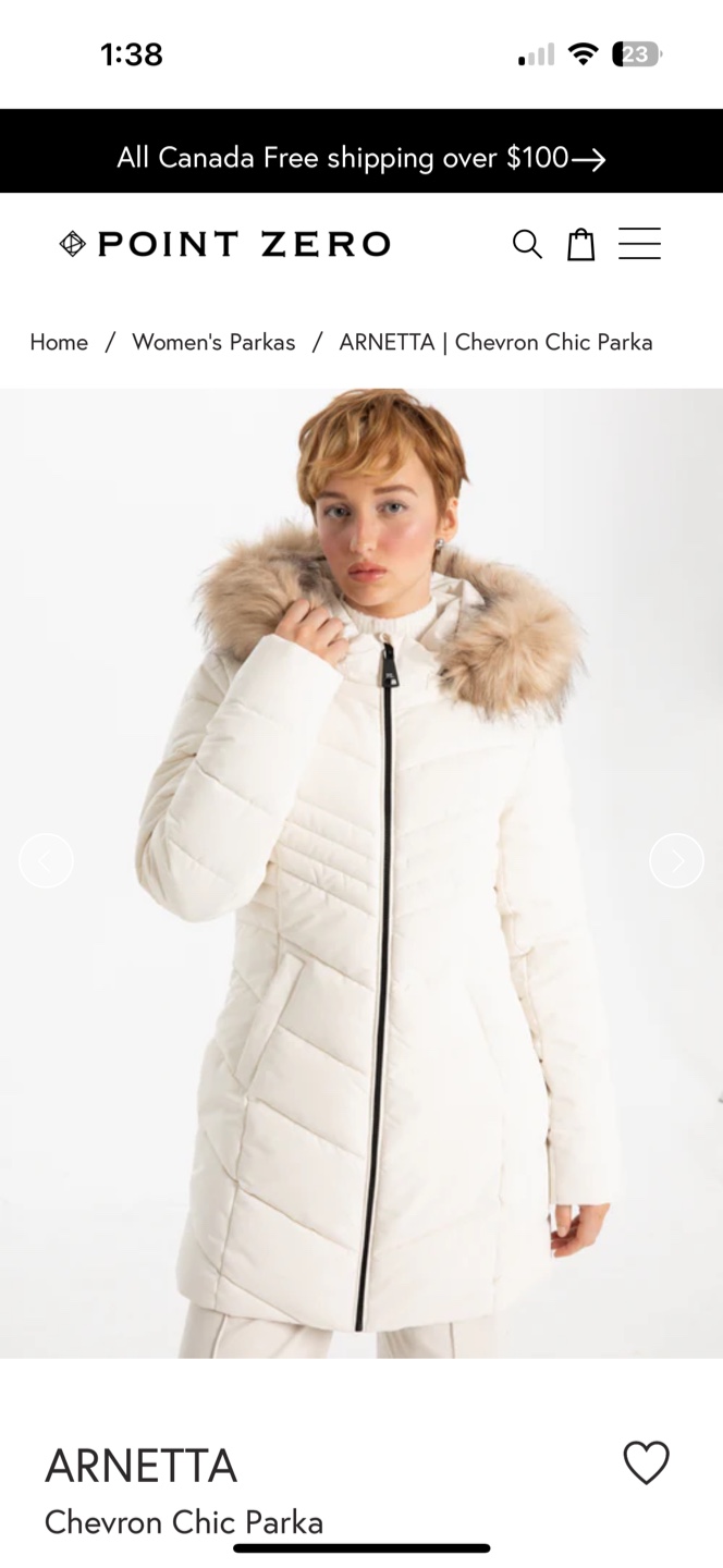 Point Zero Arnetta Chevron Chic Parka - Size M - photo 4