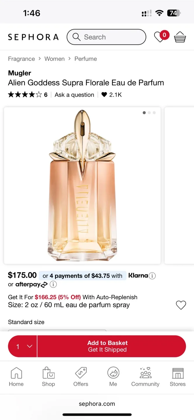 Mugler Alien Goddess Supra Florale Eau de Parfum 60ml image indicator(2)