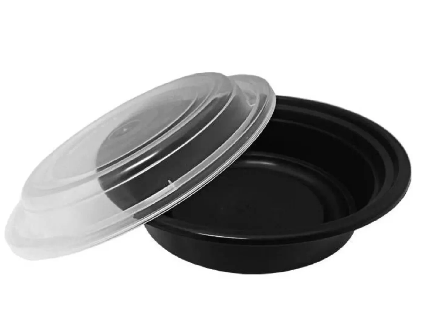 Black Plastic Food Containers with Lids thumbnail