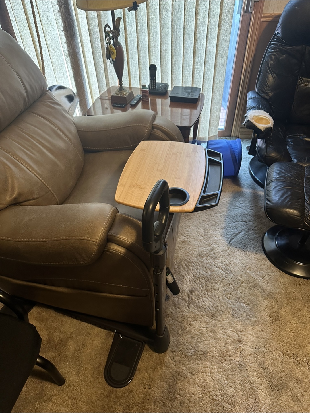 Adjustable Swivel TV Tray Table - photo 2