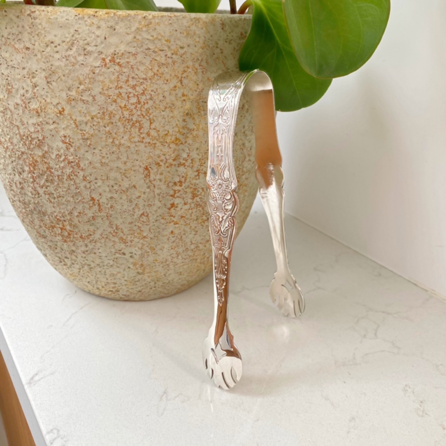 Vintage W.A.R. SPNS Silver Plated Sugar Tongs