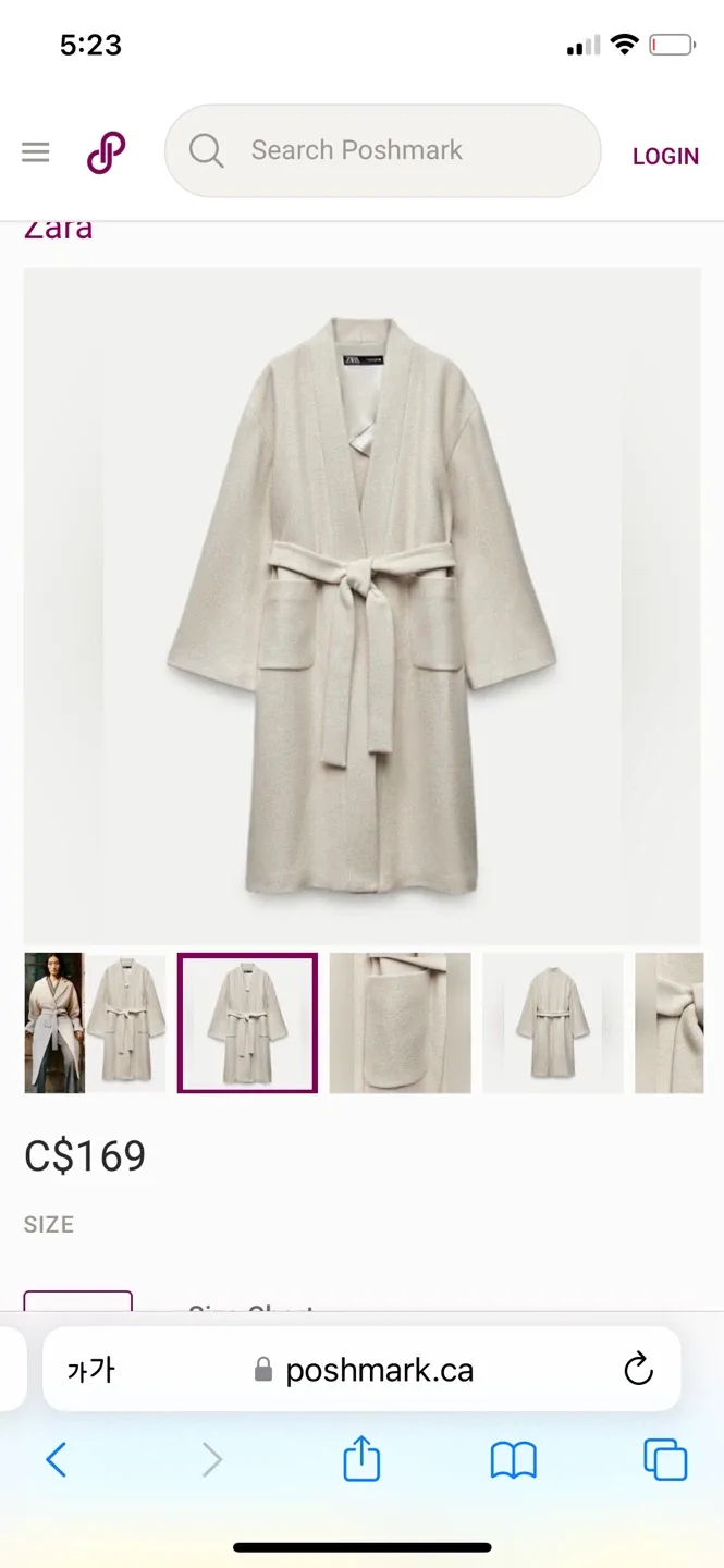 Zara Manteco Wool Blend Coat - XS image indicator(8)