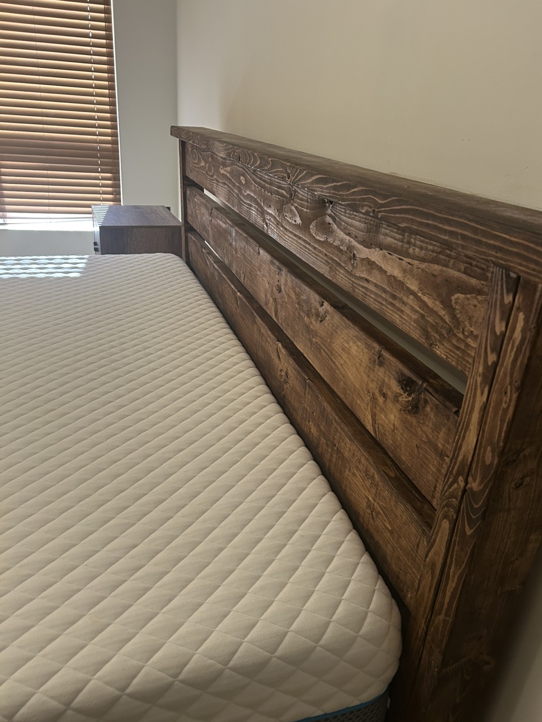 King Size Bed Frame +Mattress –Strong, Comfortable,Like New - photo 4