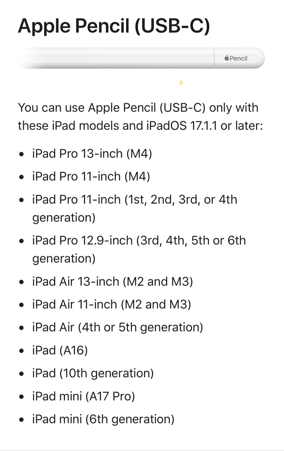 Apple Pencil (USB-C) - photo 3