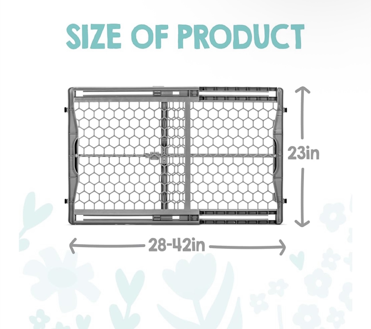 Adjustable Baby/Pet Safety Gate, 28-42 in - photo 2