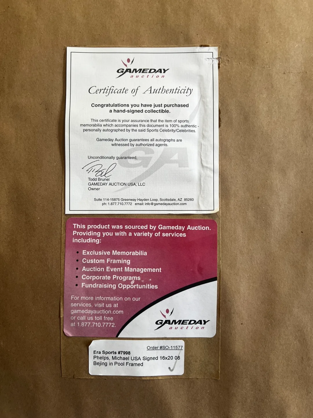 Michael Phelps framed autographed 16x20 Olympic photo (Steiner) image indicator(5)