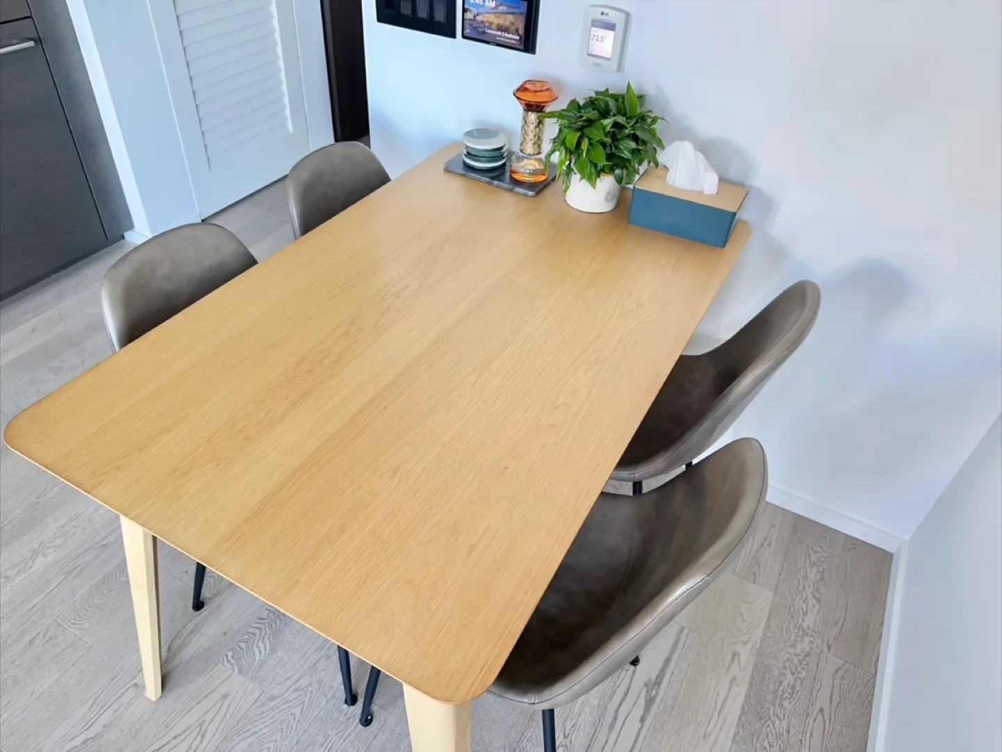 Natural Oak Dining Table For Small Space image indicator(6)