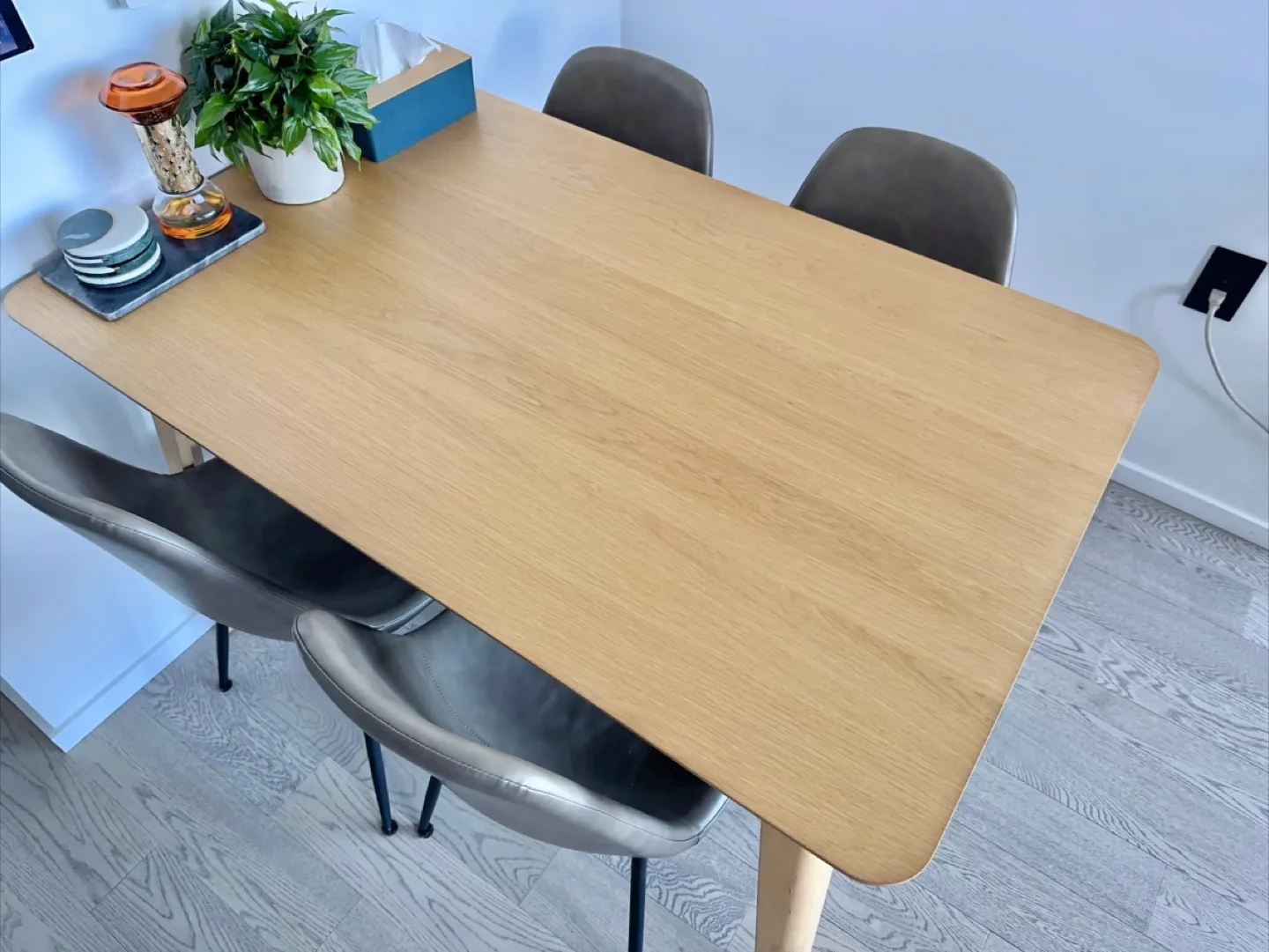 Natural Oak Dining Table For Small Space image indicator(7)