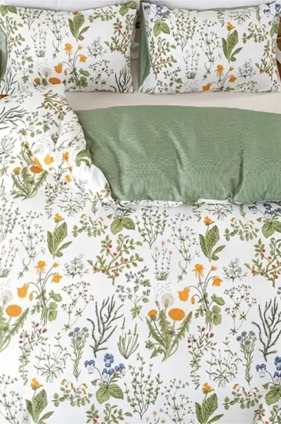 Queen size Duvet cover sets(Multiple designs) Shades of Green image indicator(2)