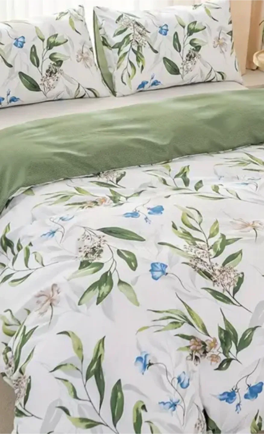 Queen size Duvet cover sets(Multiple designs) Shades of Green image indicator(10)