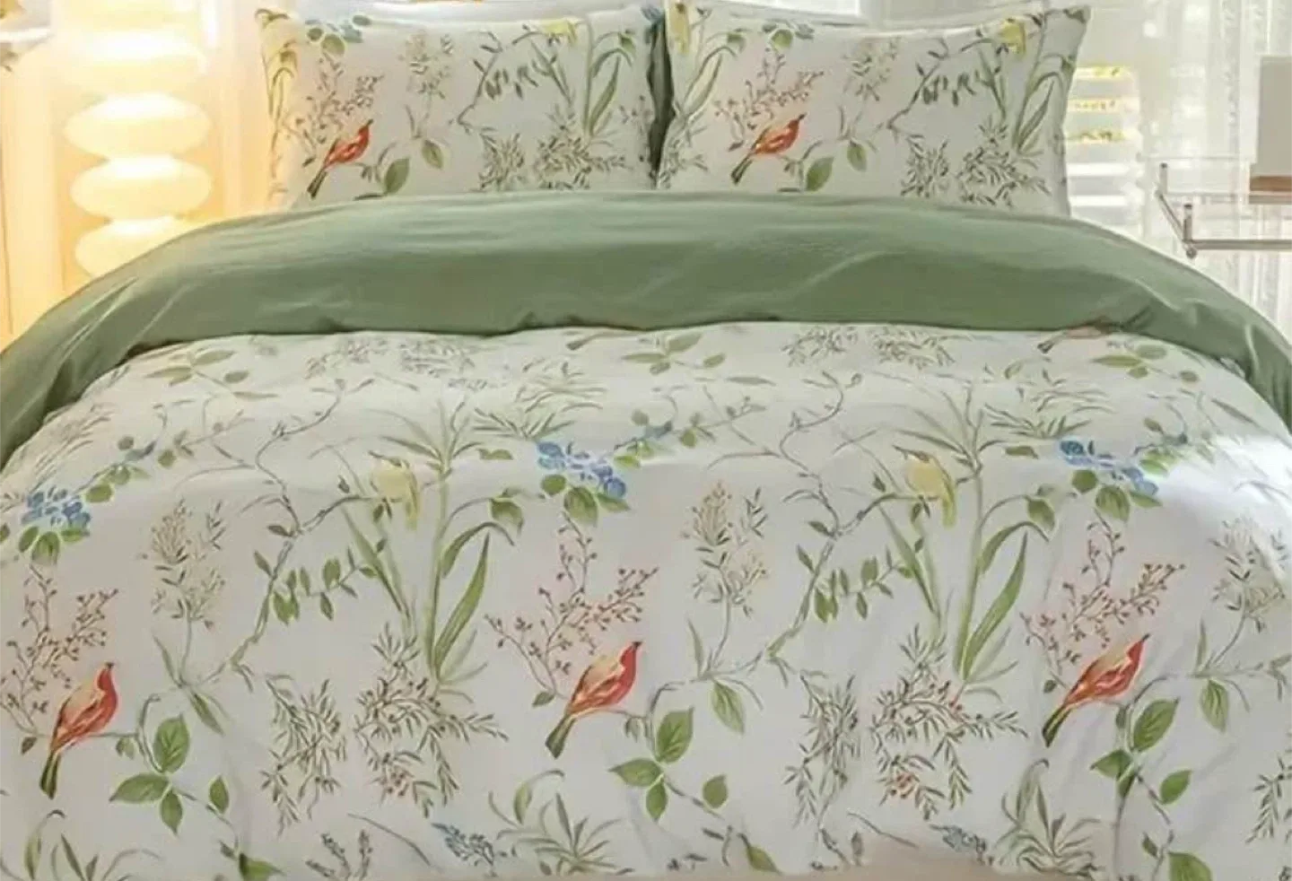 Queen size Duvet cover sets(Multiple designs) Shades of Green image indicator(7)