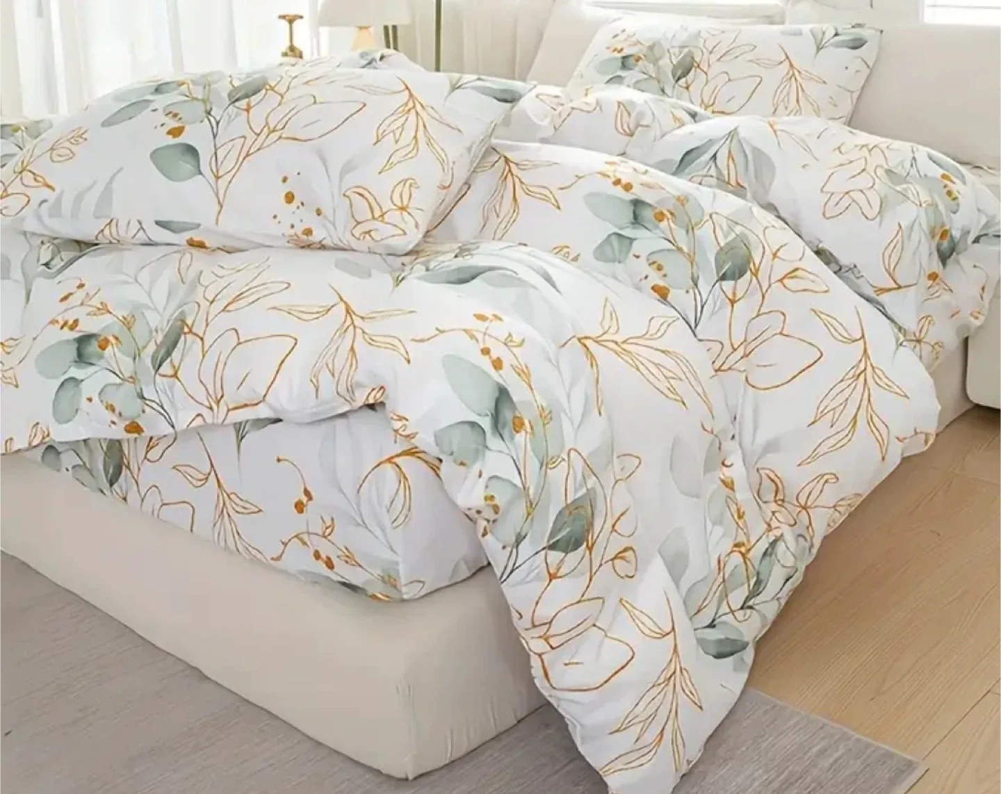 Queen size Duvet cover sets(Multiple designs) Shades of Green image indicator(8)
