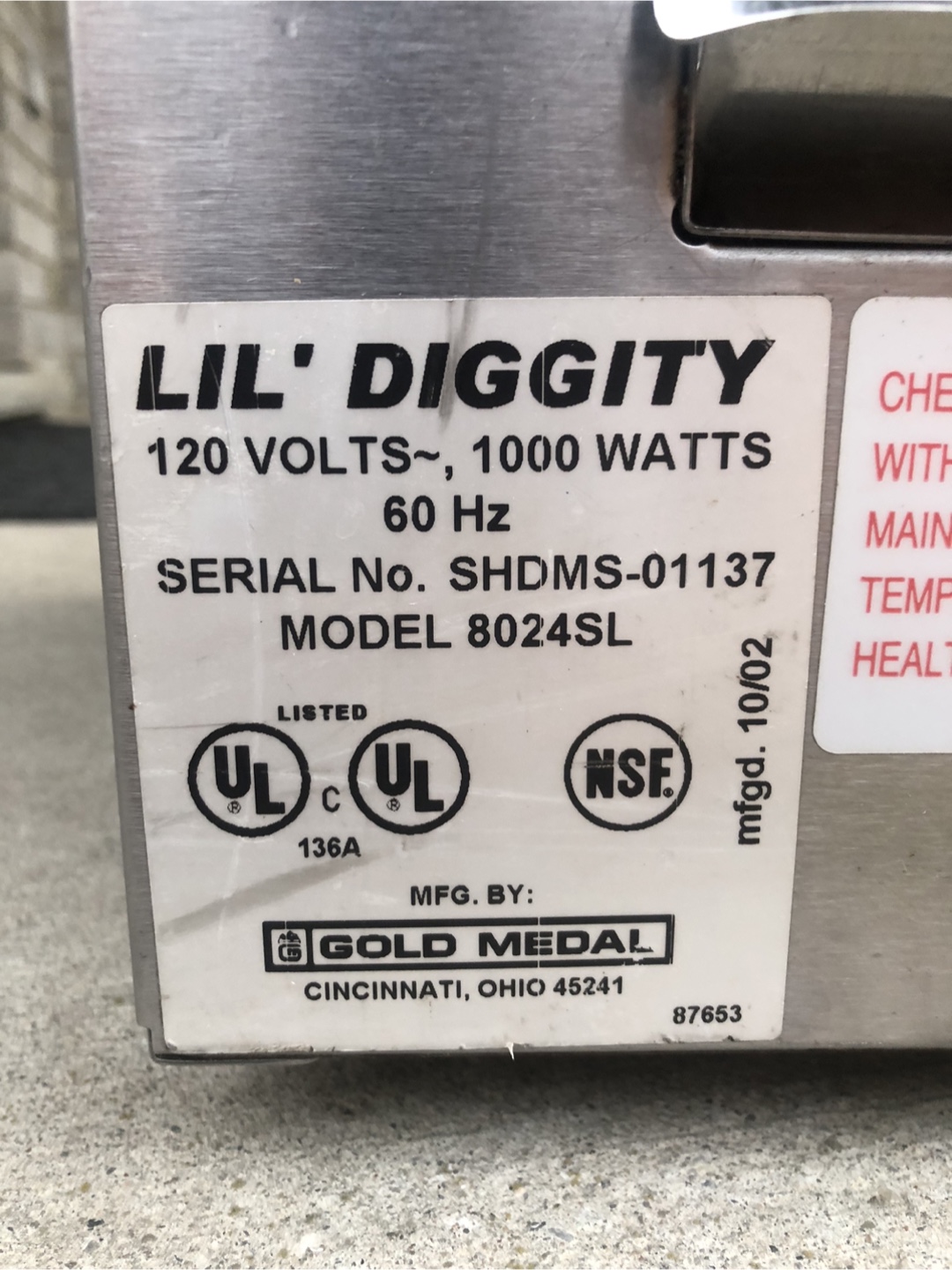 Hotdog Roller 120 Volts - photo 2