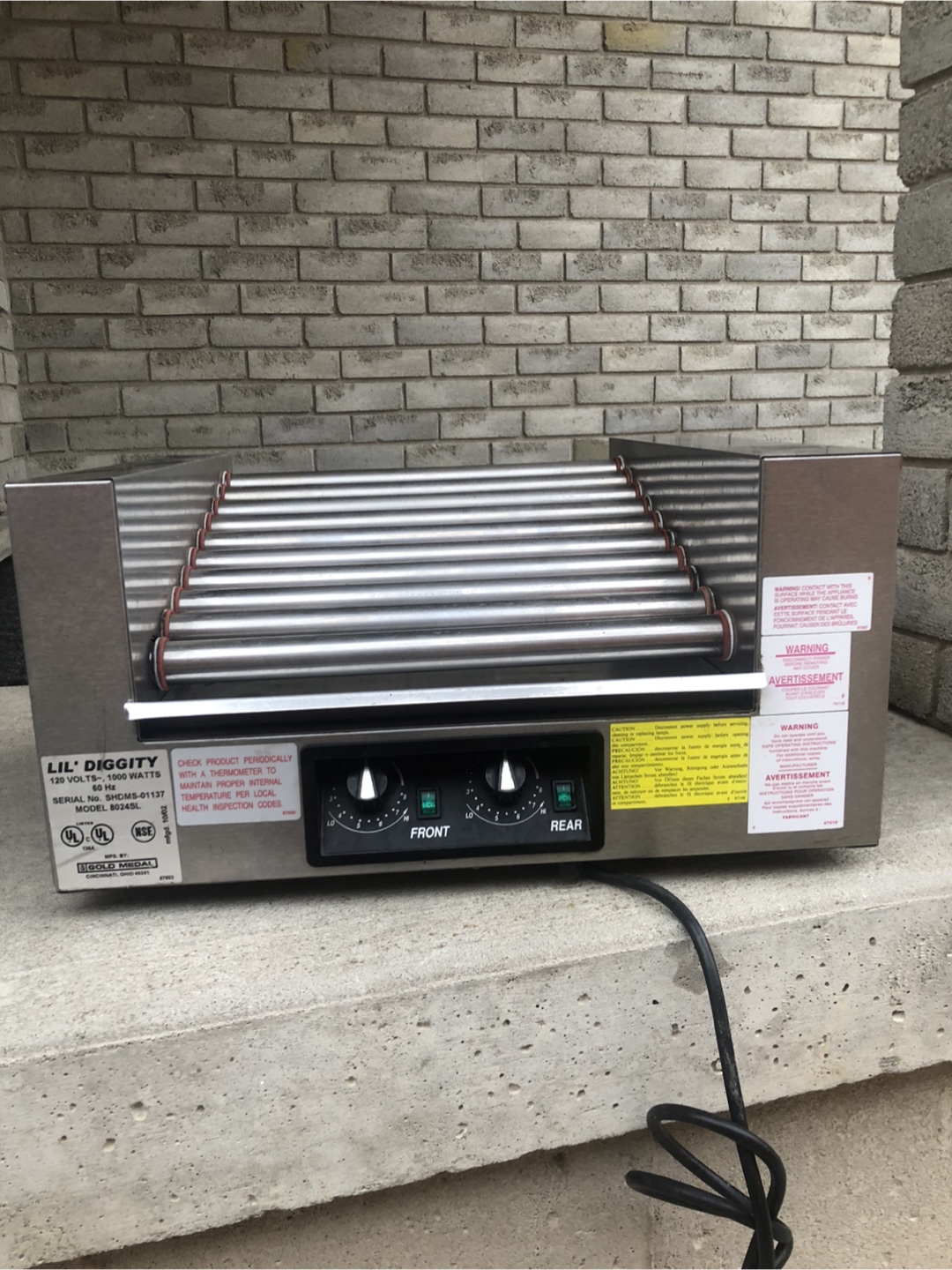 Hotdog Roller 120 Volts