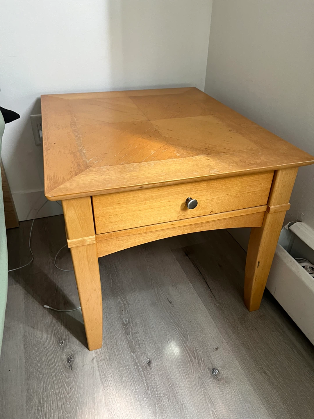 Wood Side Table Nightstand