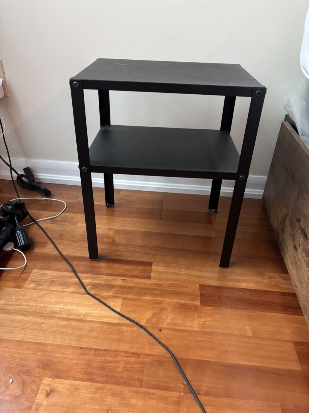 Black Metal 2-Tier Side Table - photo 2