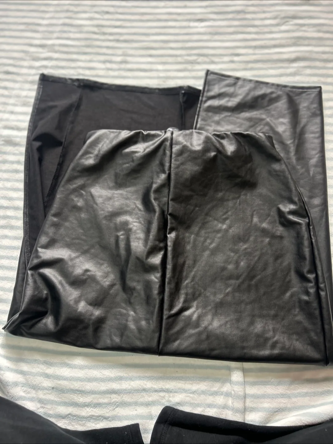 Black Faux Leather Skirt image indicator(3)