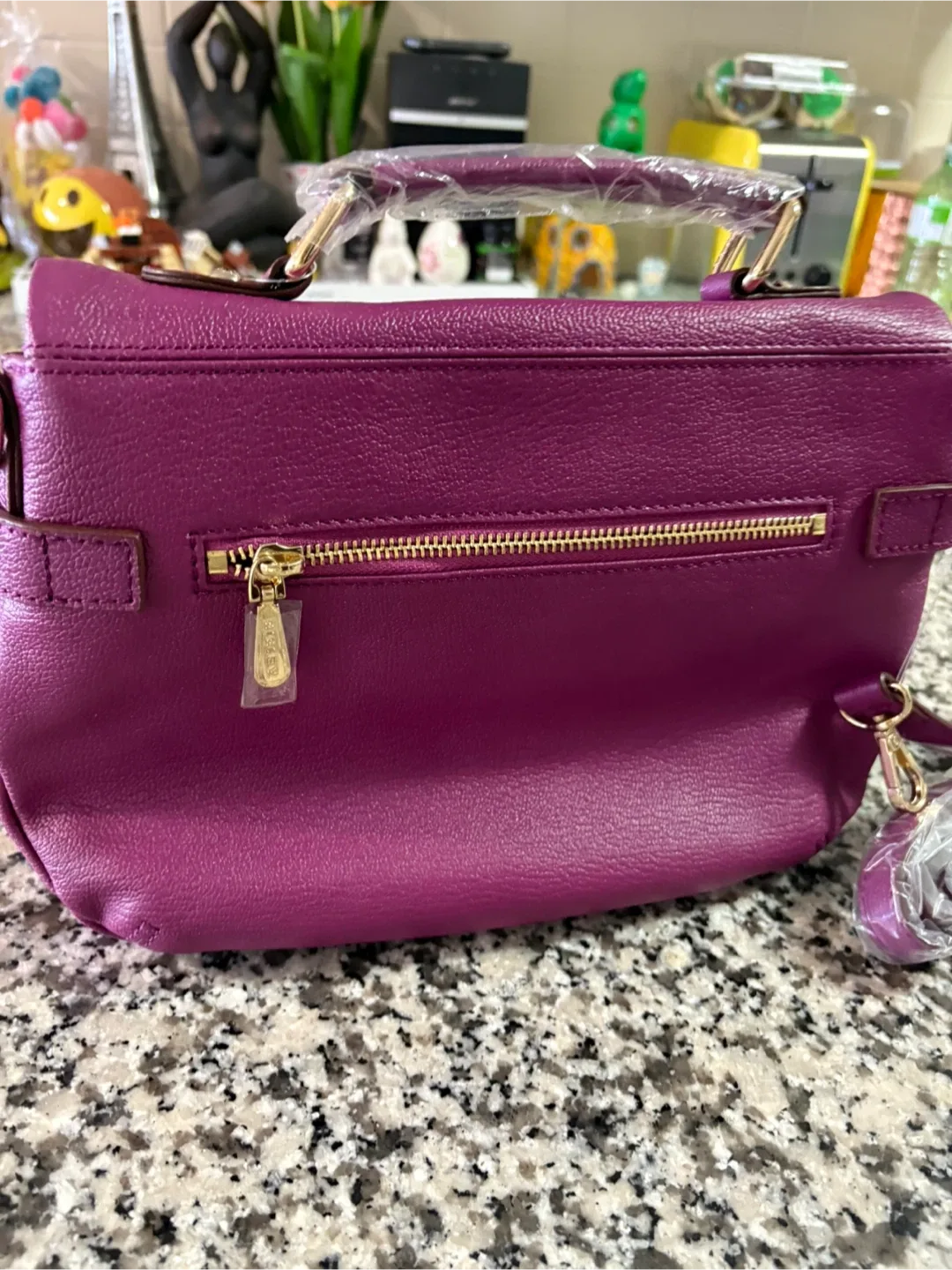 Sisley Purple Leather Handbag image indicator(3)