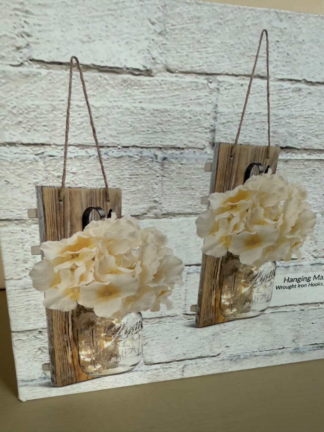 Hanging Mason Jar Sconces (Set of 2)