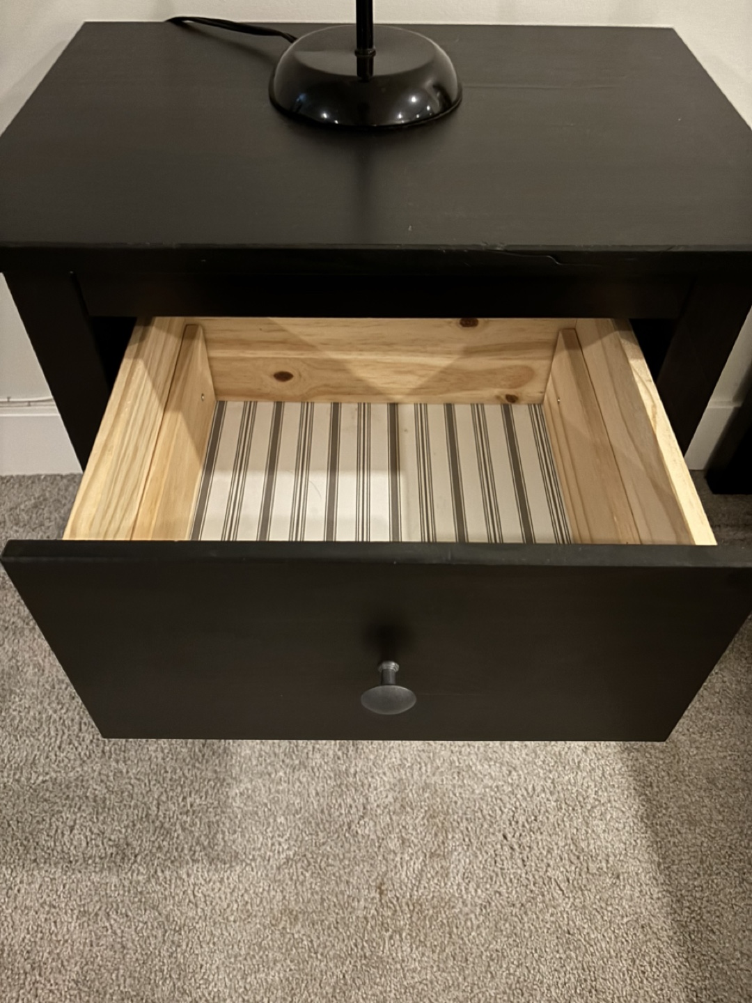 2 Black Nightstands with Two Drawers - photo 3