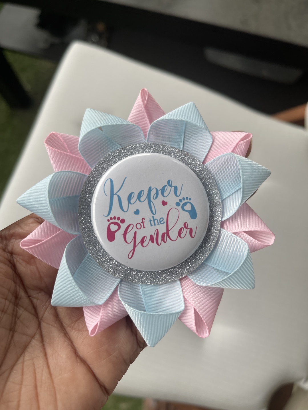 Keeper of the Gender Baby Shower Pin - photo 2